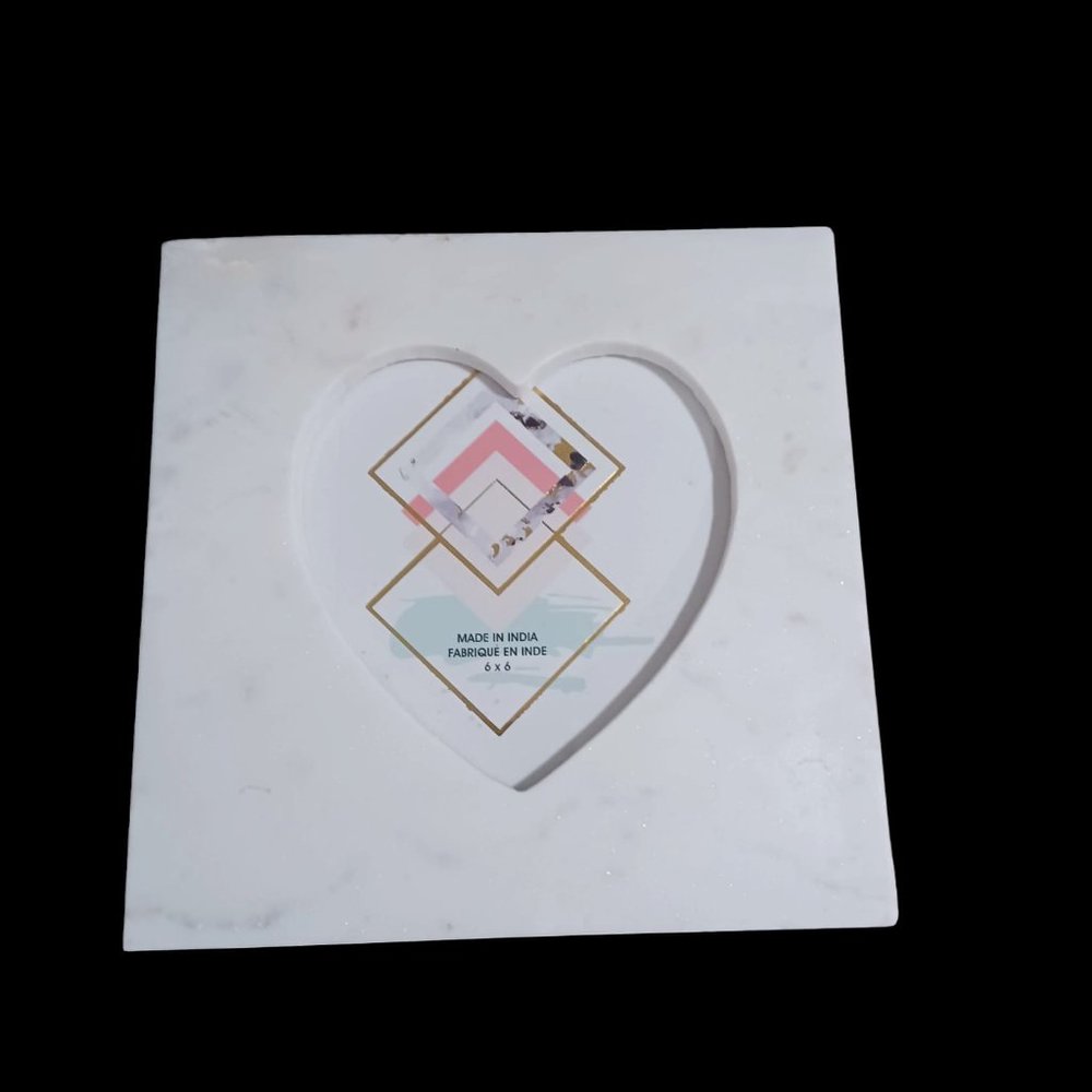 NEVER USED White Marble 6 x 6 photo frame